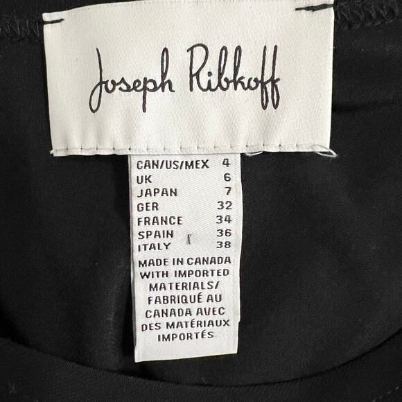 Joseph Ribkoff Short Sleeve Black White Sequin Graffiti Print Tee Size 4 - Picture 7 of 7